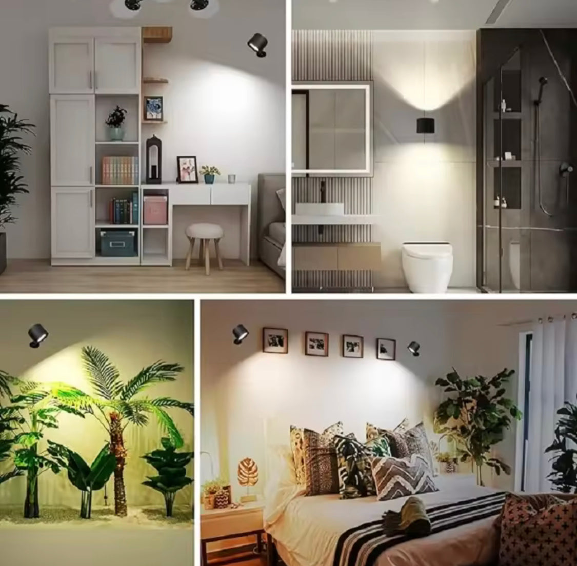 Double Head Led Wall Lamp With Magnetic Holder, 360° Rotatable For Bedroom Reading Lamp, Portable Night Light Double Head Led Wall Lamp With Magnetic Holder, 360° Rotatable For Bedroom Reading Lamp, Portable Night Light